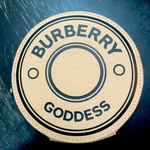 Burberry Goddess Small 5” Round Travel Jewelry Case/Makeup Clutch Bag